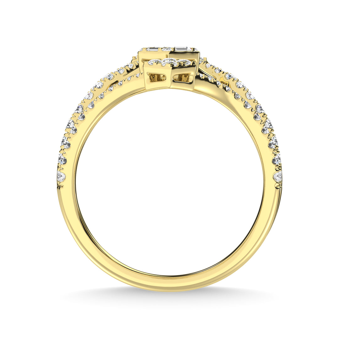 14K Yellow Gold Diamond 3/4 Ct.Tw. Fashion Ring