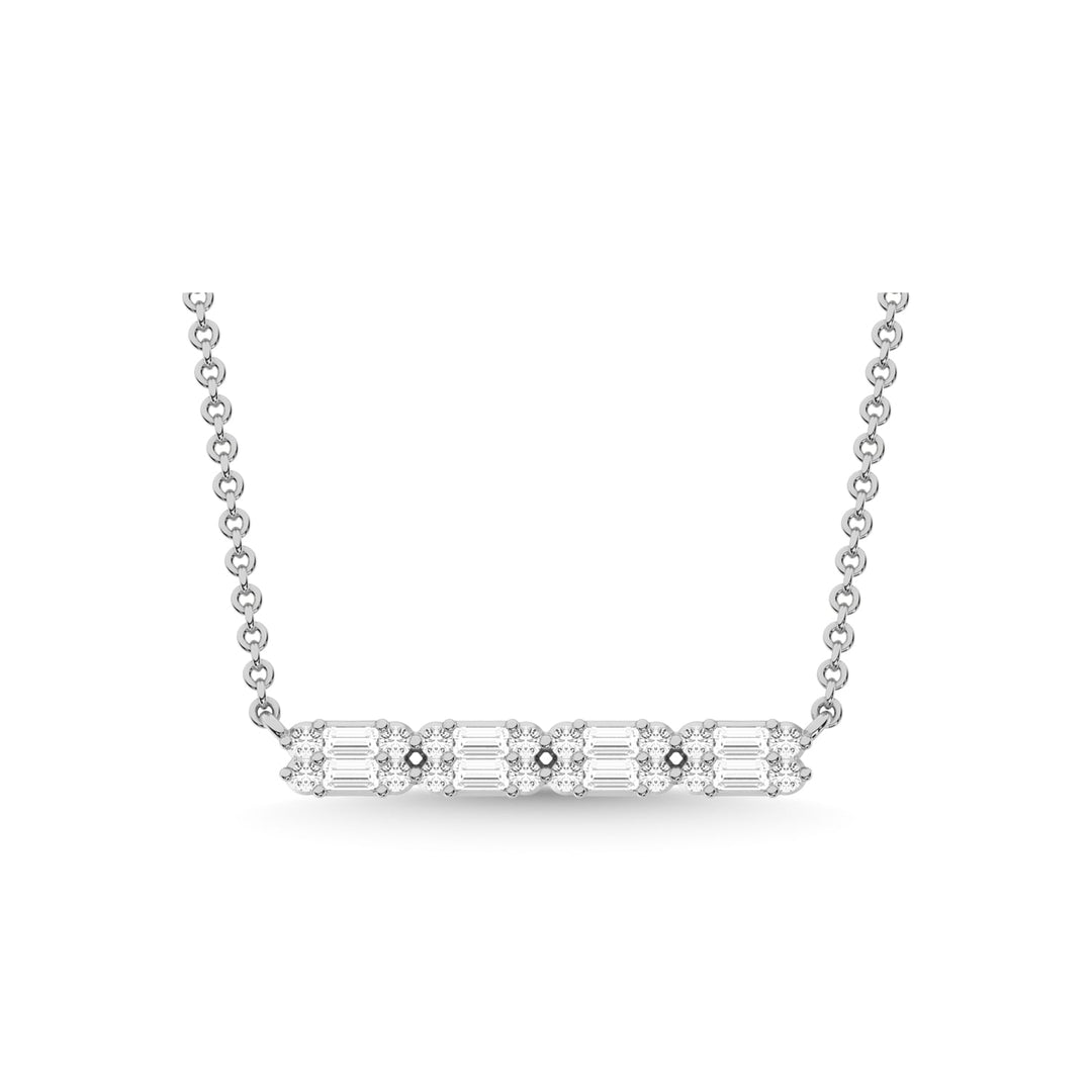 14K White Gold Diamond 1/4 Ct.Tw. Fashion Necklace