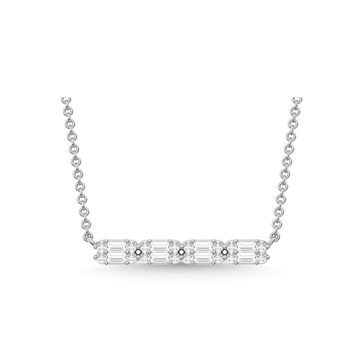 14K White Gold Diamond 1/4 Ct.Tw. Fashion Necklace