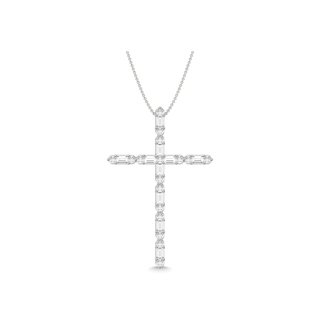 Diamond 1/4 Ct.Tw. Cross Pendant in 14K White Gold
