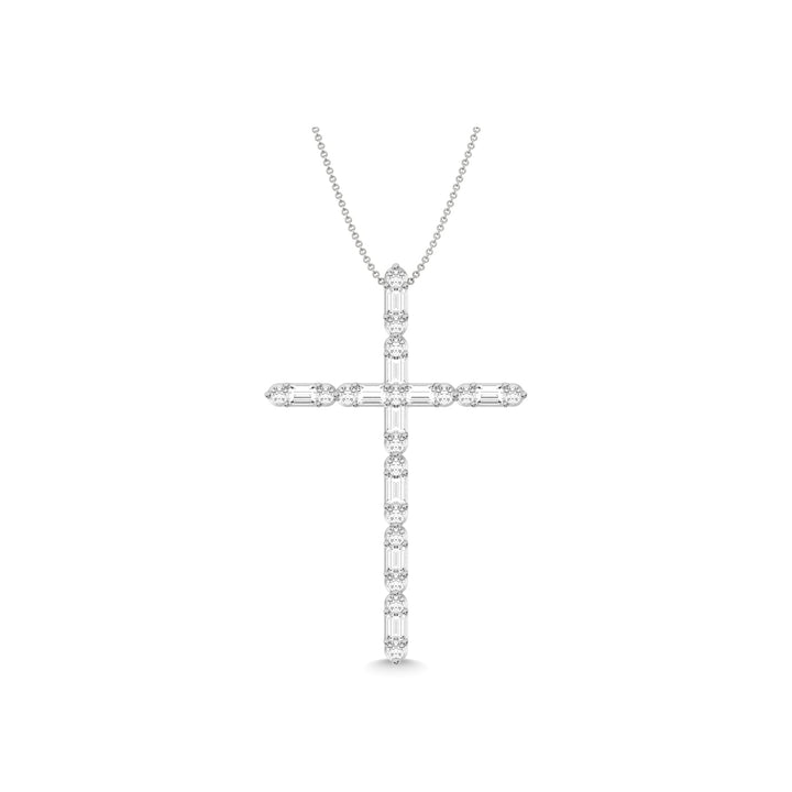 Diamond 1/4 Ct.Tw. Cross Pendant in 14K White Gold