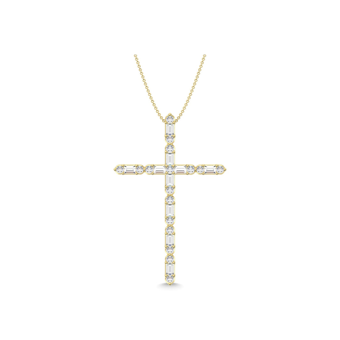 Diamond 1/4 Ct.Tw. Cross Pendant in 14K Yellow Gold