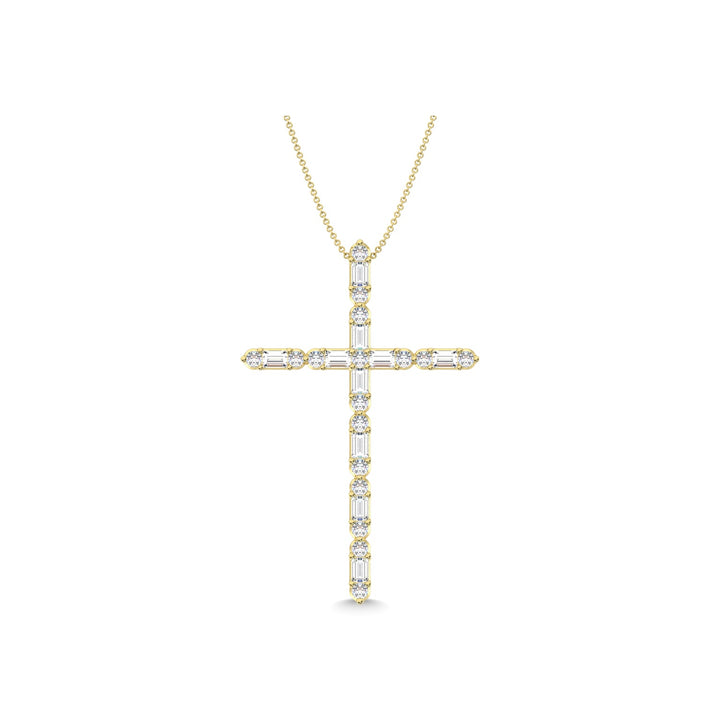 Diamond 1/4 Ct.Tw. Cross Pendant in 14K Yellow Gold