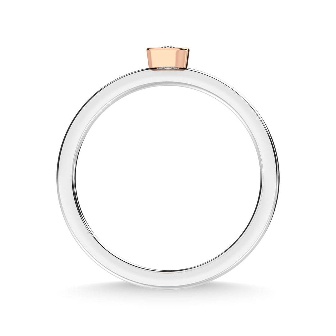 14K Two Tone Diamond 1/10 Ct.Tw. Anniversary Ring