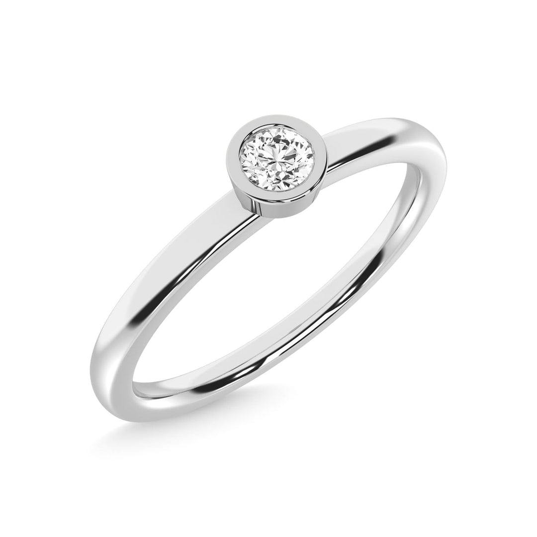 14K White Gold Diamond 1/10 Ct.Tw. Promise Rings