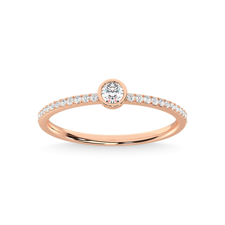 14K Rose Gold Diamond 1/5 Ct.Tw. Stackable Band