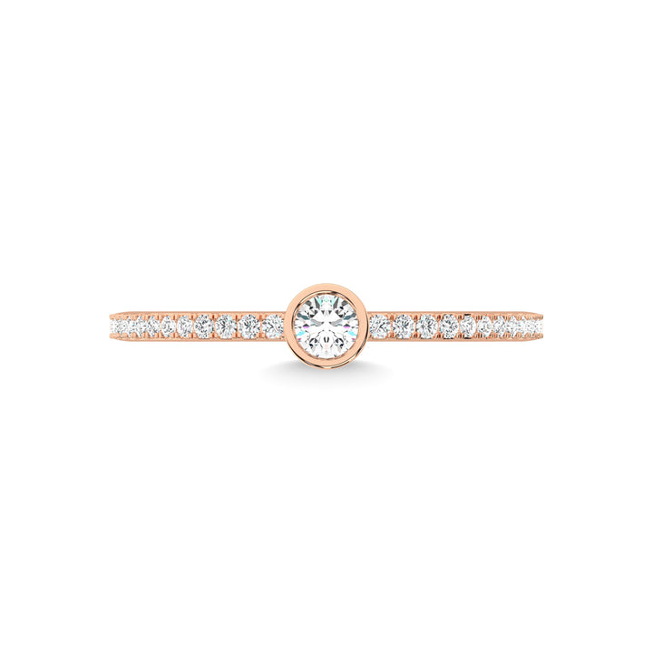 14K Rose Gold Diamond 1/5 Ct.Tw. Stackable Band