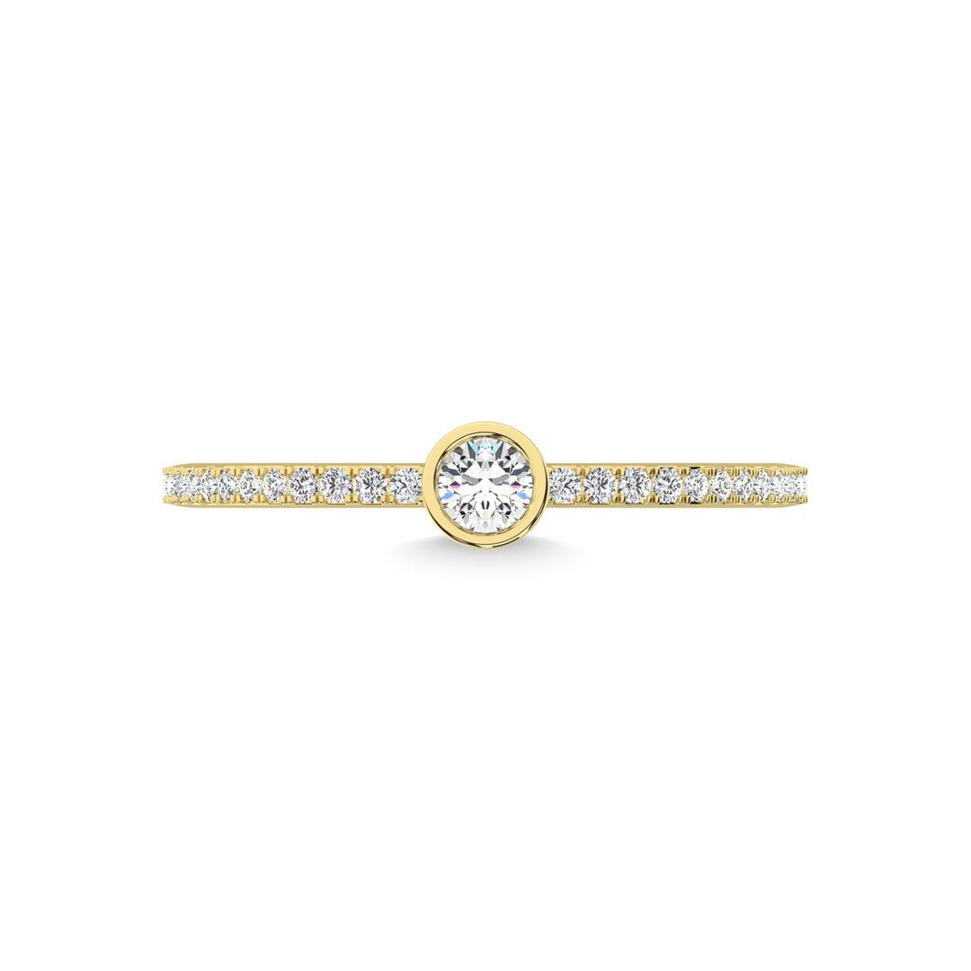 14K Yellow Gold Diamond 1/5 Ct.Tw. Stackable Band