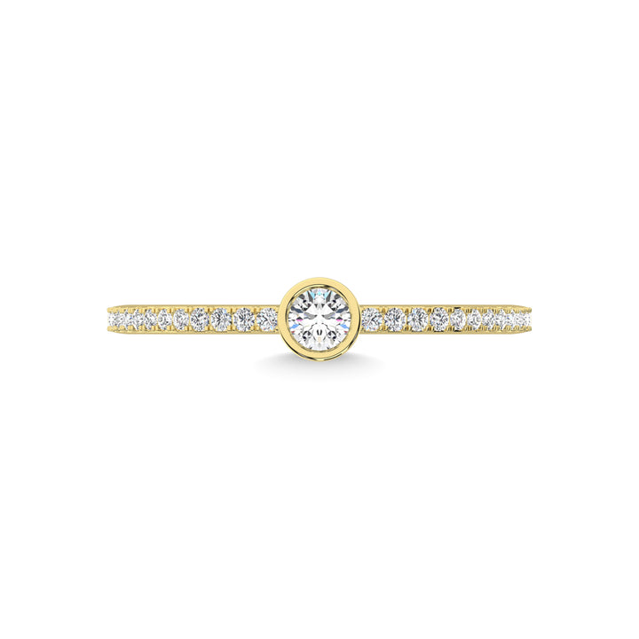 14K Yellow Gold Diamond 1/5 Ct.Tw. Stackable Band