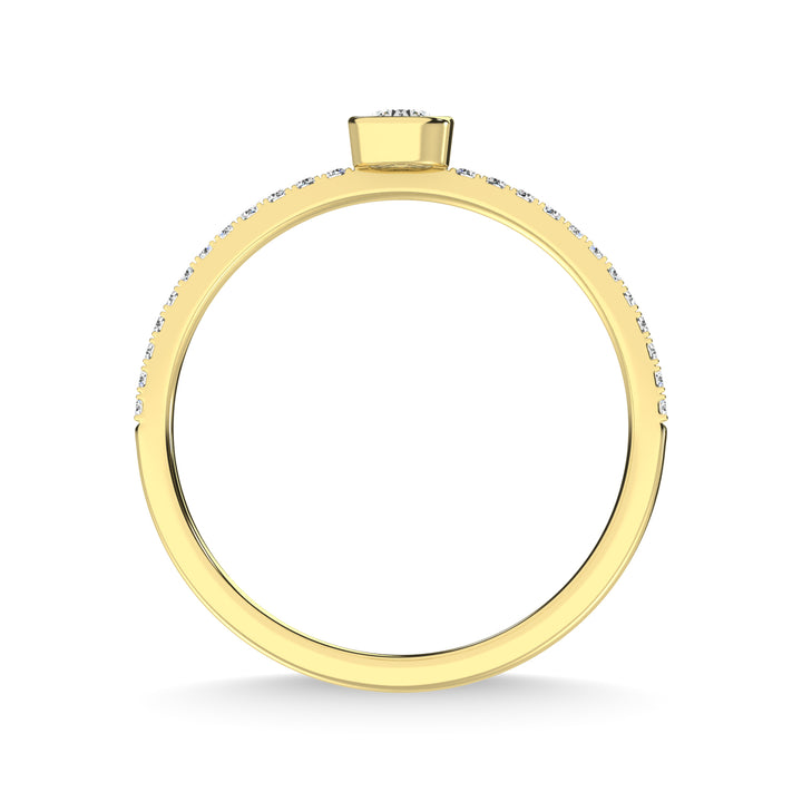 14K Yellow Gold Diamond 1/5 Ct.Tw. Stackable Band