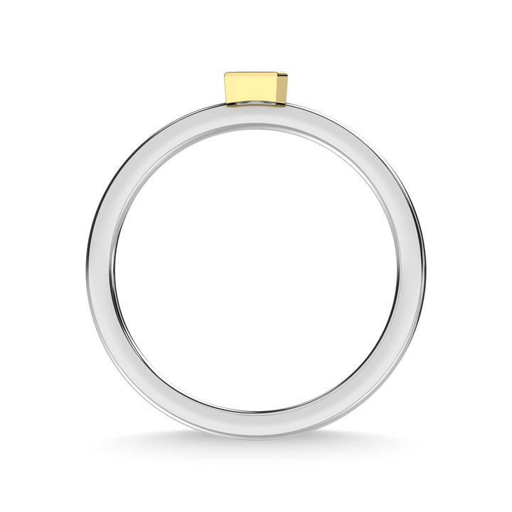 14K Two Tone Diamond 1/10 Ct.Tw. Anniversary Ring