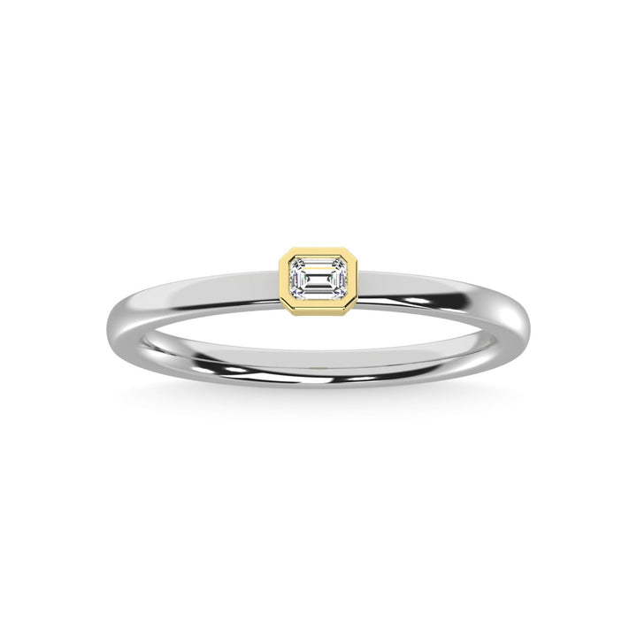 14K Two Tone Diamond 1/10 Ct.Tw. Anniversary Ring