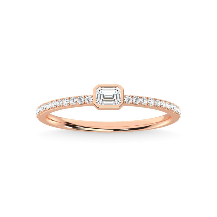 14K Rose Gold Diamond 1/4 Ct.Tw. Stackable Band