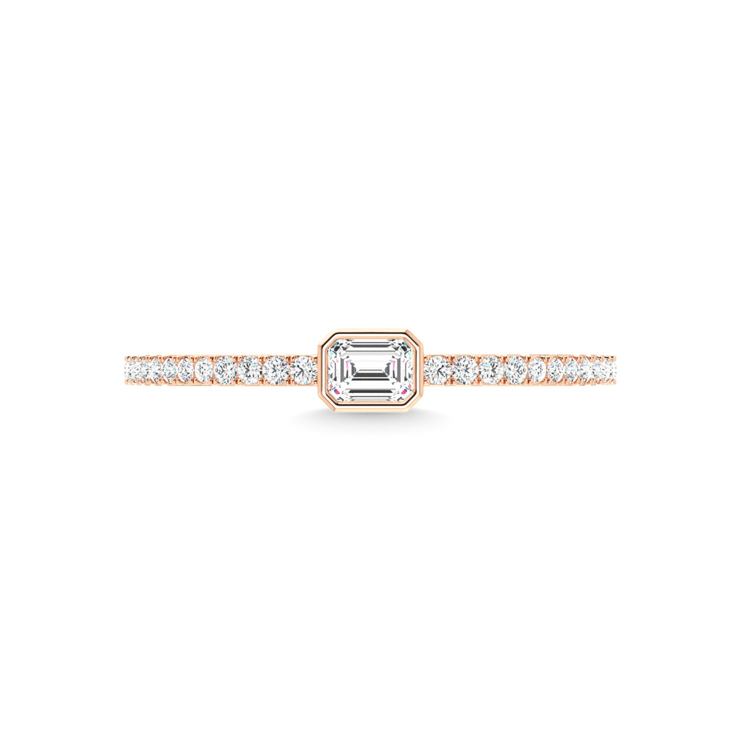 14K Rose Gold Diamond 1/4 Ct.Tw. Stackable Band