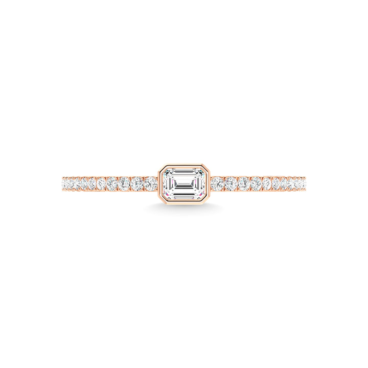 14K Rose Gold Diamond 1/4 Ct.Tw. Stackable Band