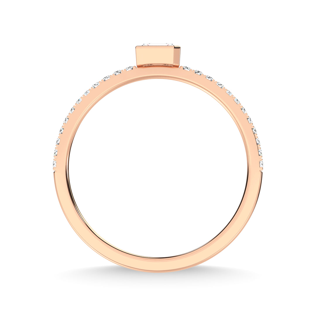 14K Rose Gold Diamond 1/4 Ct.Tw. Stackable Band