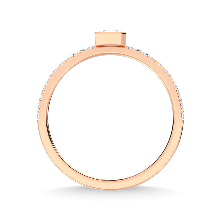 14K Rose Gold Diamond 1/4 Ct.Tw. Stackable Band