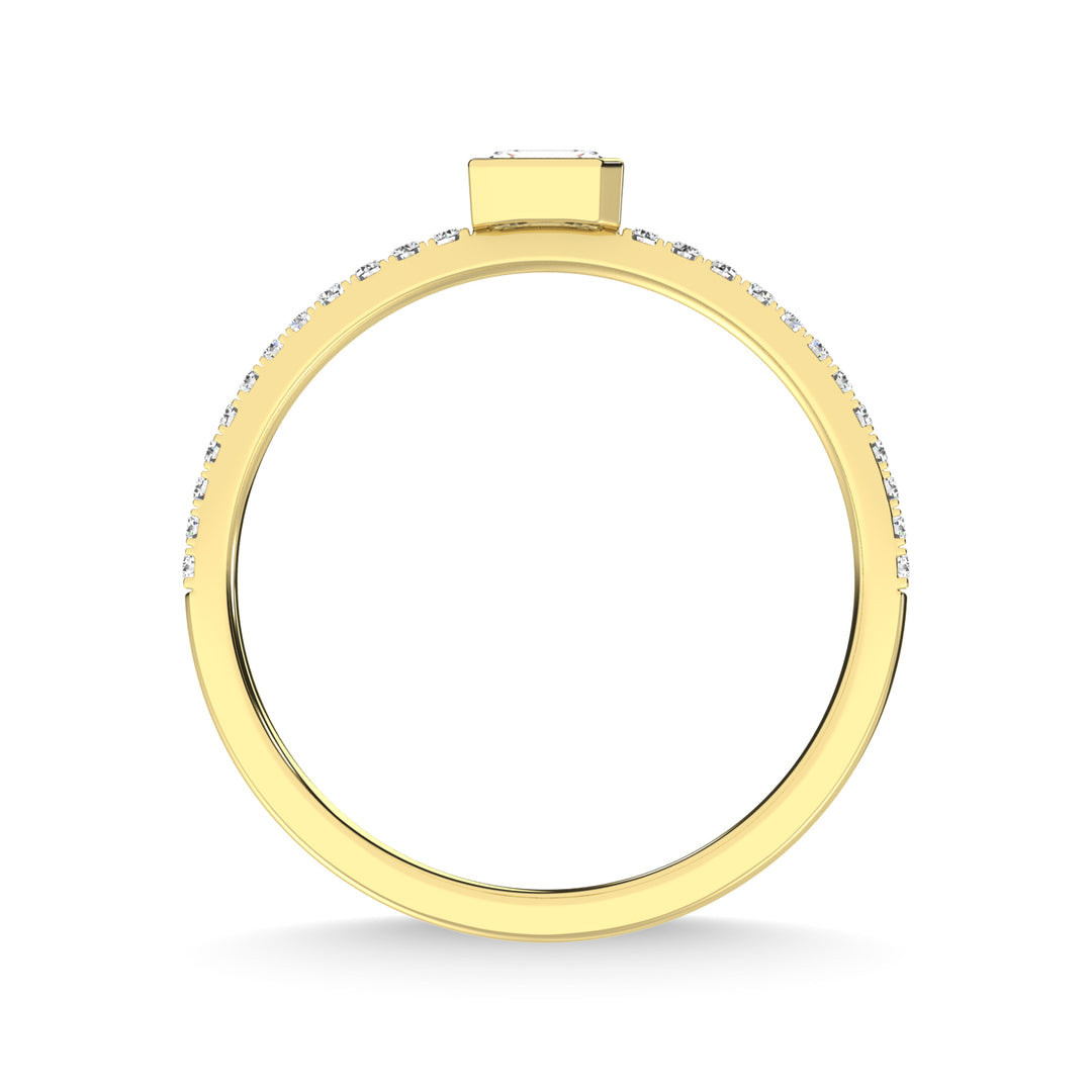 14K Yellow Gold Diamond 1/4 Ct.Tw. Stackable Band