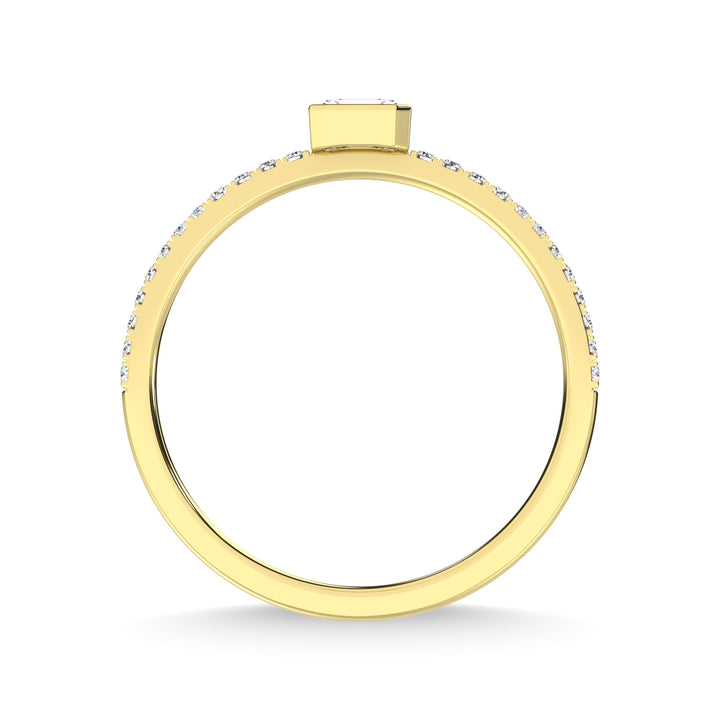 14K Yellow Gold Diamond 1/4 Ct.Tw. Stackable Band