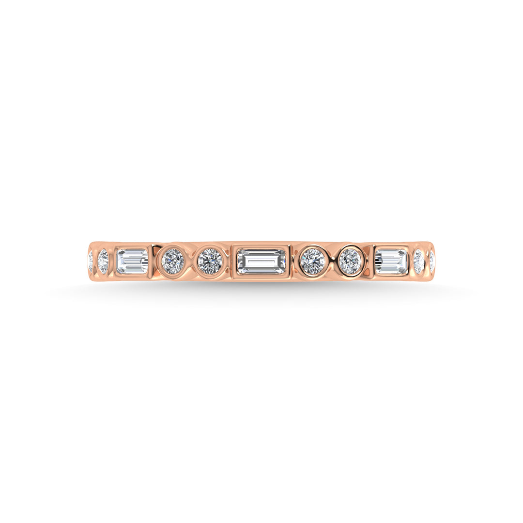 14K Rose Gold Diamond 1/4 Ct.Tw. Stackable Band