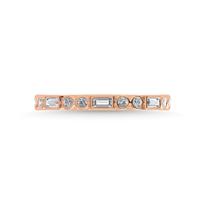14K Rose Gold Diamond 1/4 Ct.Tw. Stackable Band