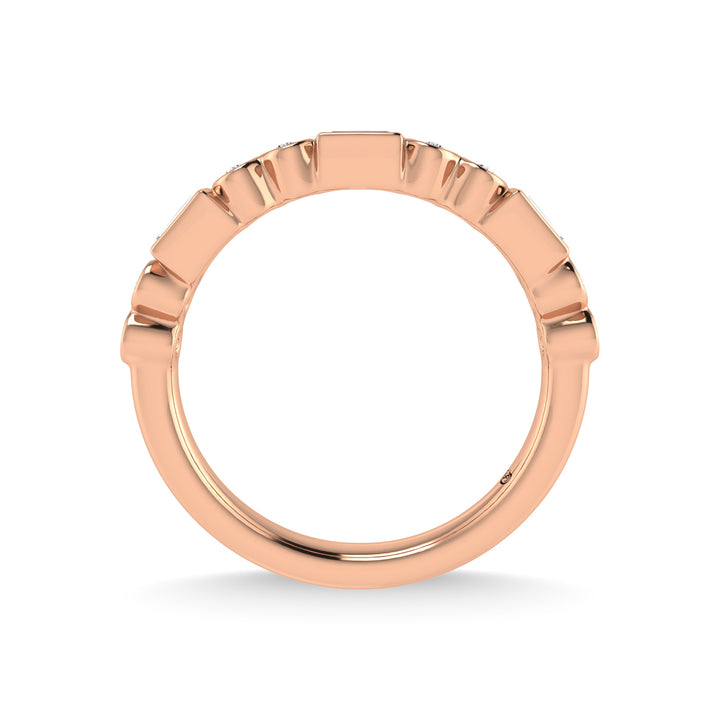 14K Rose Gold Diamond 1/4 Ct.Tw. Stackable Band