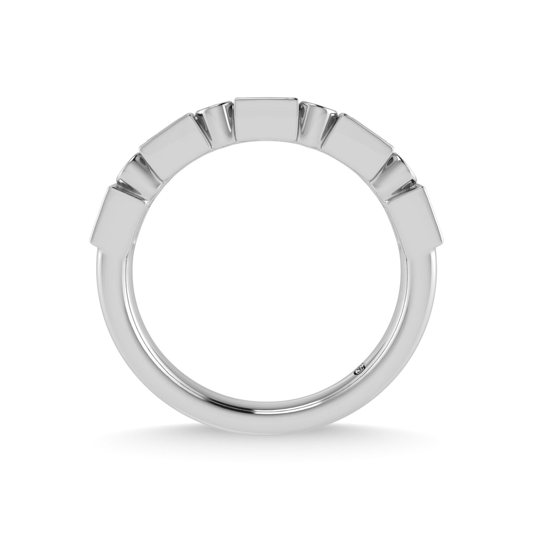 14K White Gold Diamond 1/4 Ct.Tw. Stackable Band