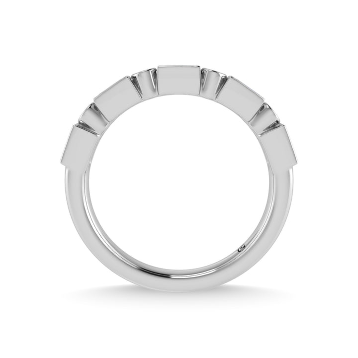 14K White Gold Diamond 1/4 Ct.Tw. Stackable Band