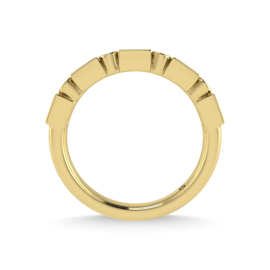 14K Yellow Gold Diamond 1/4 Ct.Tw. Stackable Band