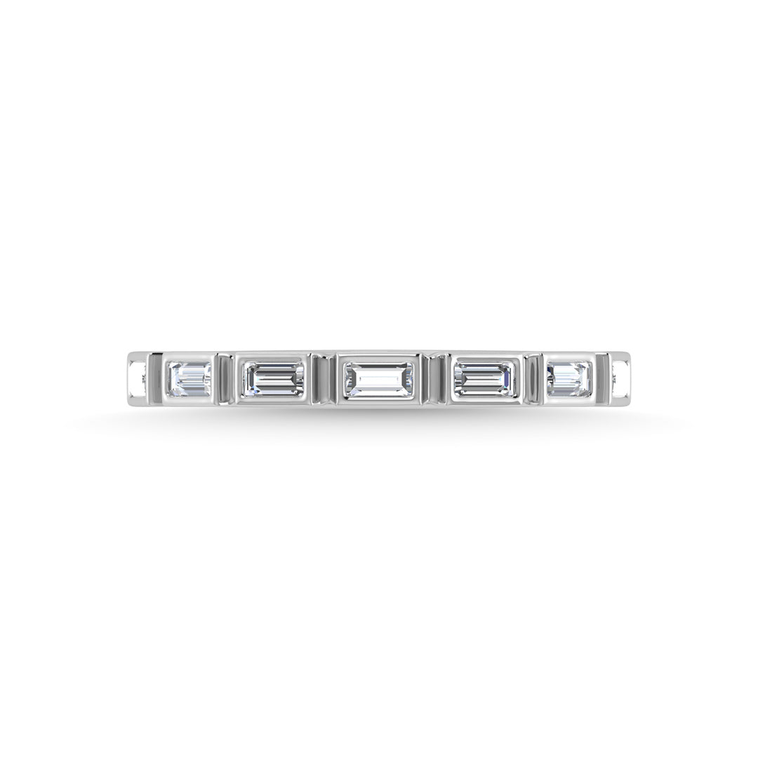 14K White Gold Diamond 1/4 Ct.Tw. Stackable Band