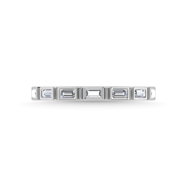 14K White Gold Diamond 1/4 Ct.Tw. Stackable Band