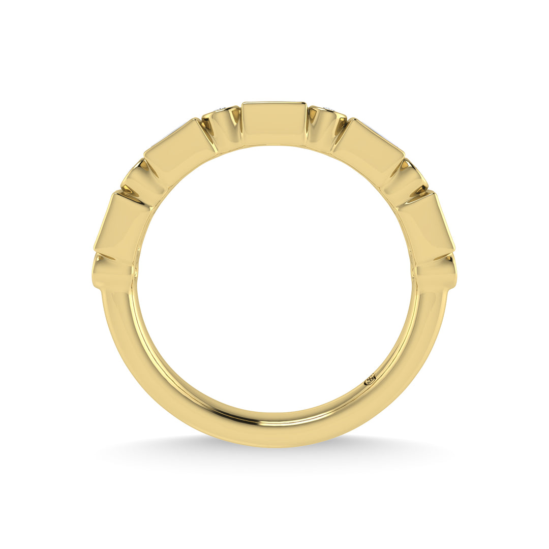 14K Yellow Gold Diamond 1/4 Ct.Tw. Stackable Band