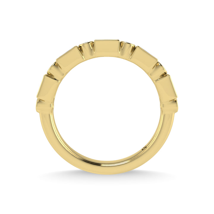 14K Yellow Gold Diamond 1/4 Ct.Tw. Stackable Band