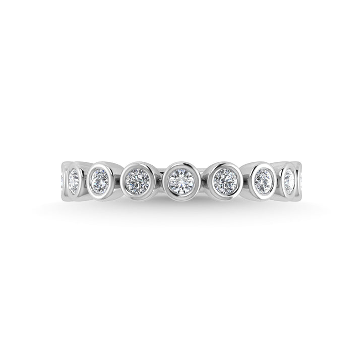 14K White Gold Diamond 1/2 Ct.Tw. Stackable Band