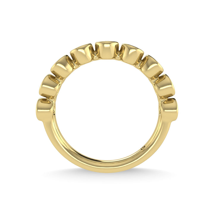 14K Yellow Gold Diamond 1/2 Ct.Tw. Stackable Band