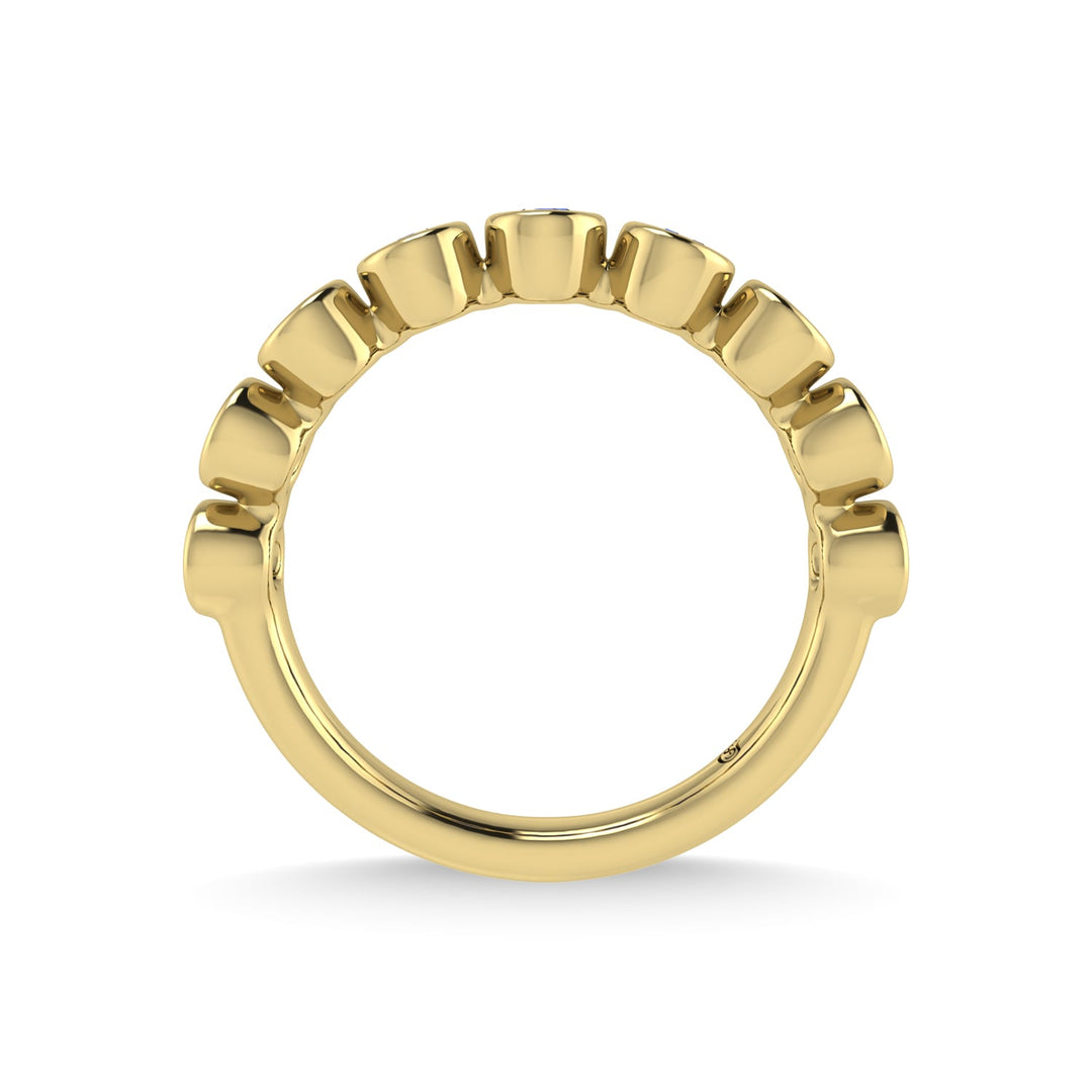 14K Yellow Gold Emerald 3/8 Ct.Tw. Stackable Band