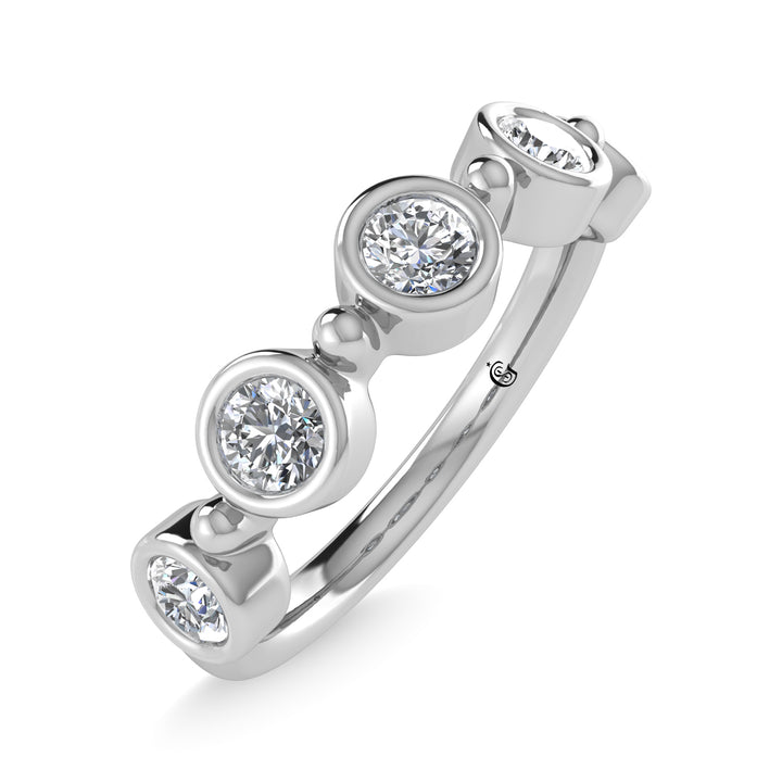14K White Gold Diamond 1/2 Ct.Tw. Stackable Band
