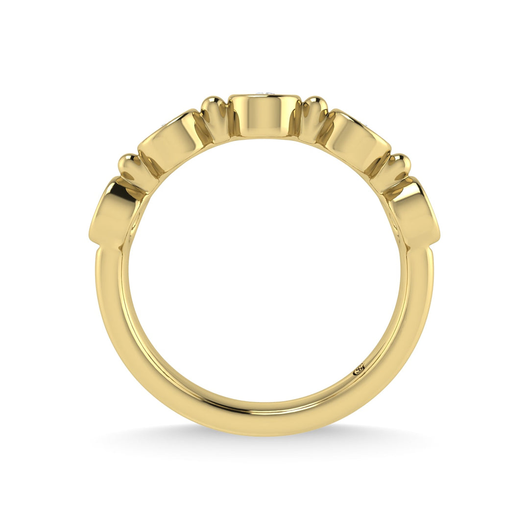 14K Yellow Gold Diamond 1/2 Ct.Tw. Stackable Band