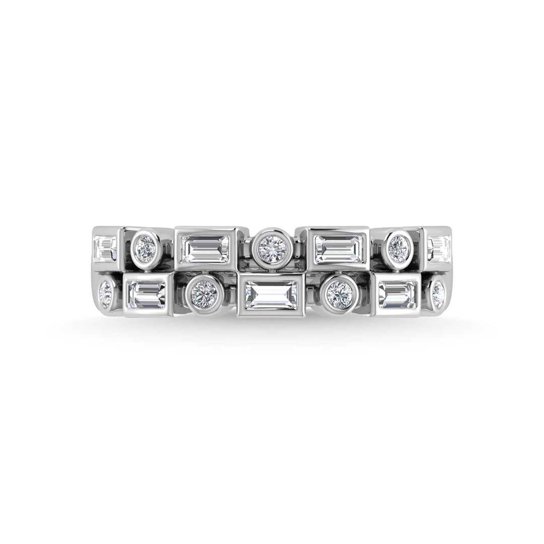 14K White Gold Diamond 3/8 Ct.Tw. Stackable Band