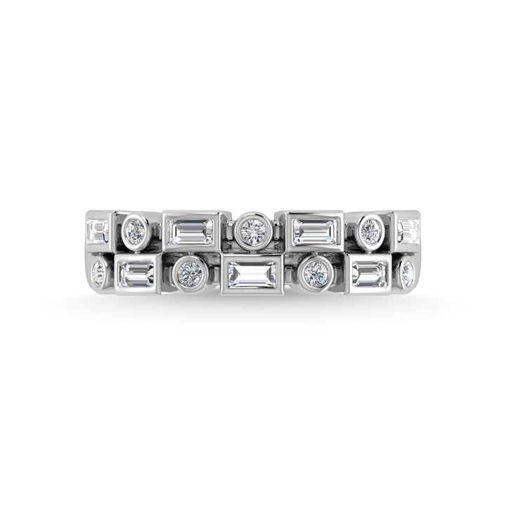 14K White Gold Diamond 3/8 Ct.Tw. Stackable Band