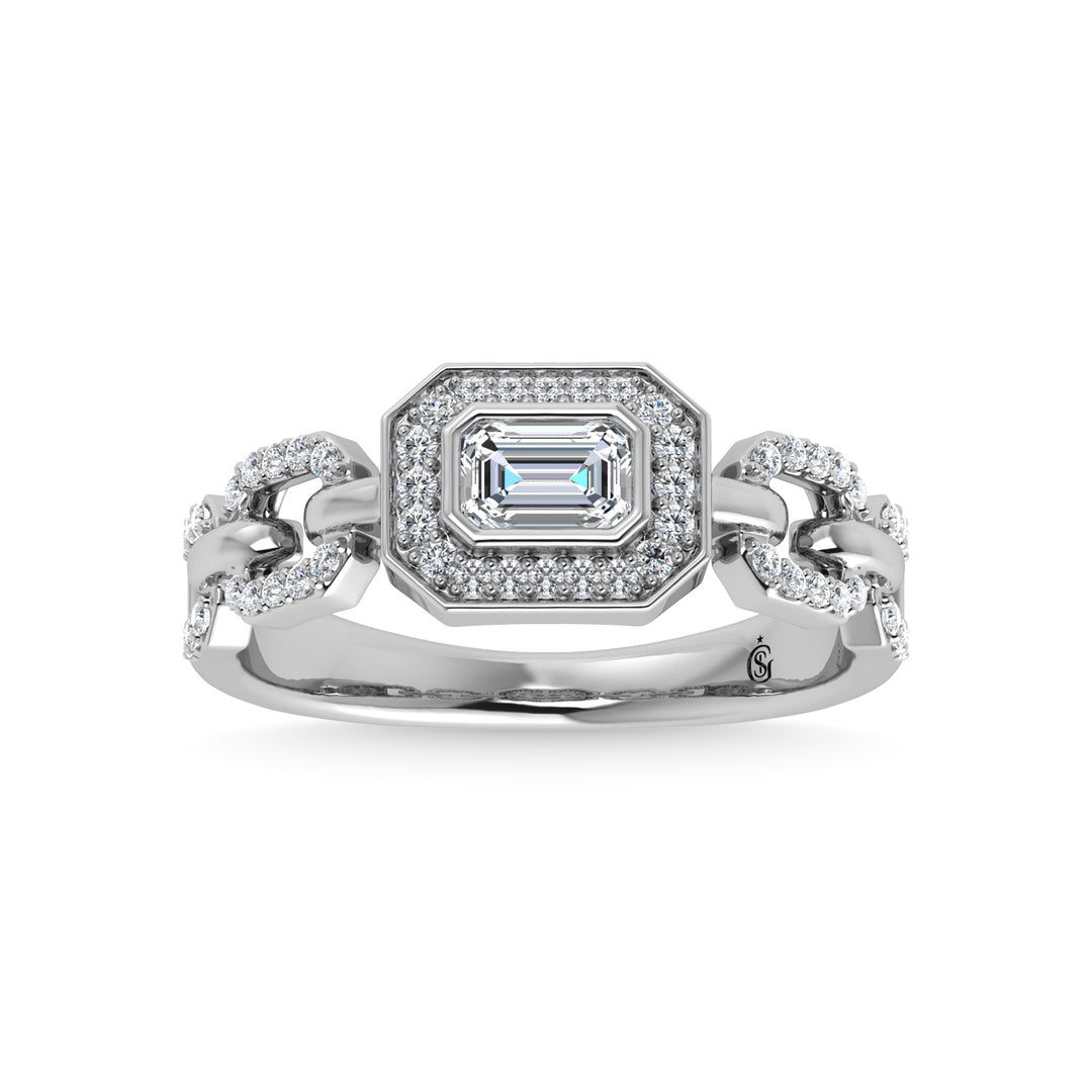 14K White Gold Diamond  1/2 Ct.Tw. Fashion Ring