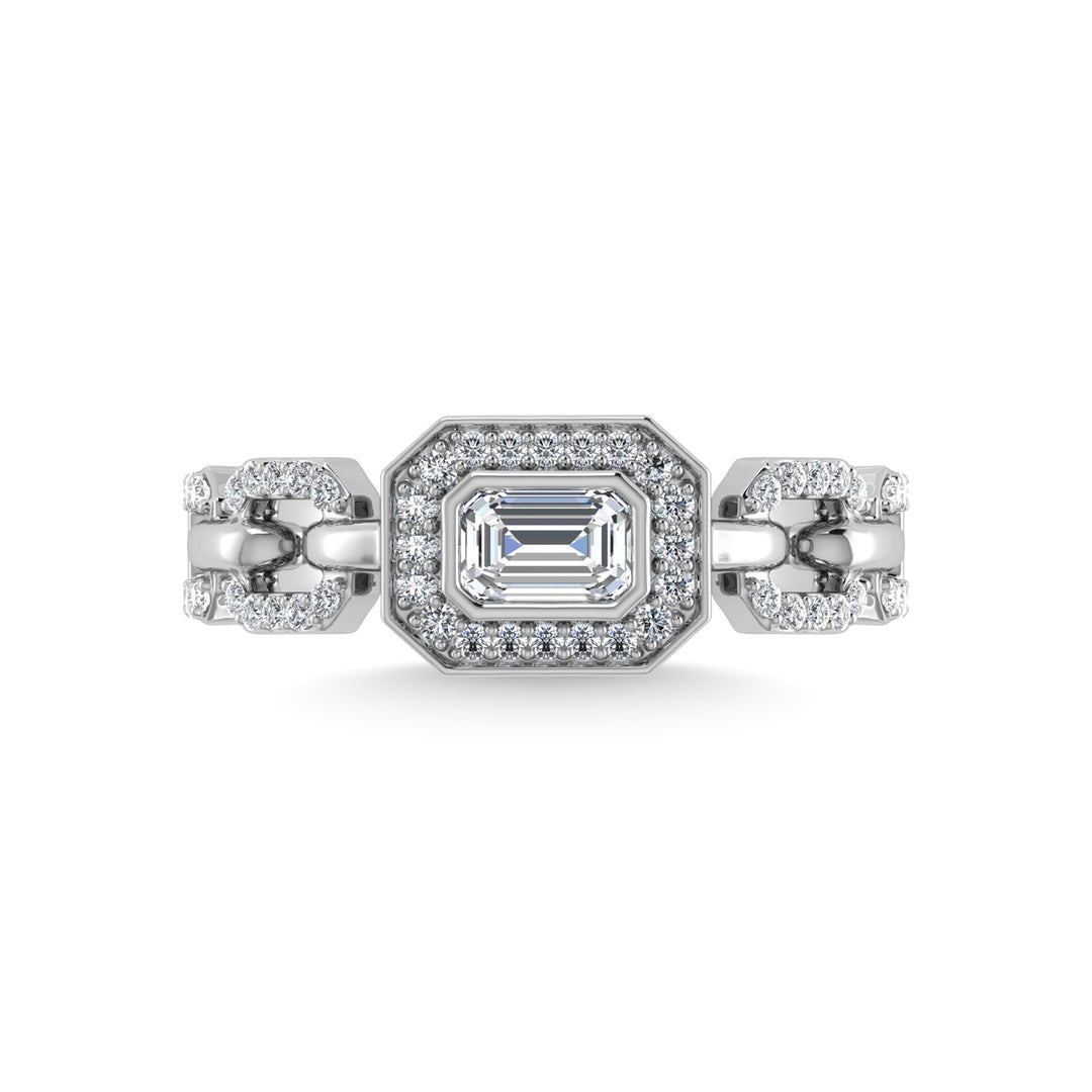 14K White Gold Diamond  1/2 Ct.Tw. Fashion Ring