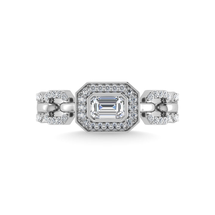 14K White Gold Diamond  1/2 Ct.Tw. Fashion Ring