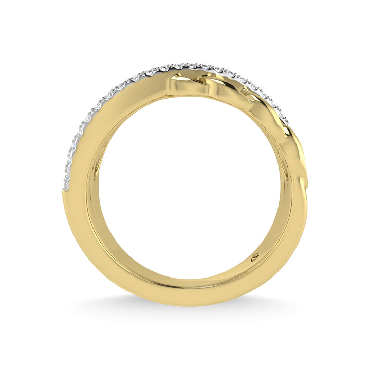 14K Yellow Gold Diamond 1/8 Ct.Tw. Fashion Ring