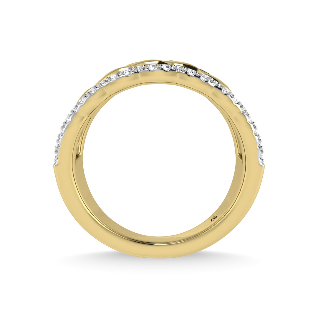 14K Yellow Gold Diamond 1/4 Ct.Tw. Fashion Ring