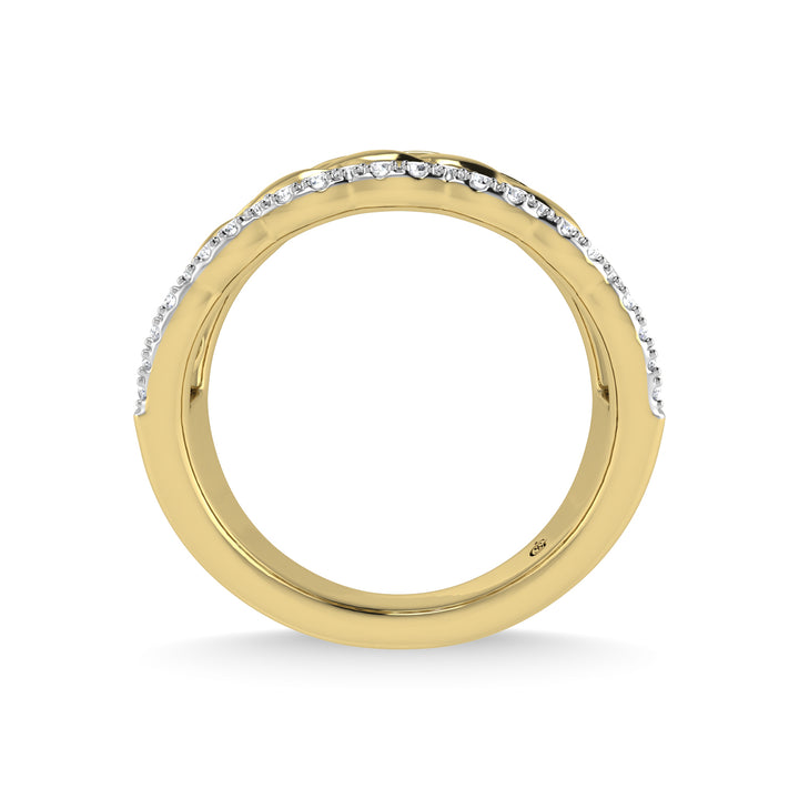14K Yellow Gold Diamond 1/4 Ct.Tw. Fashion Ring