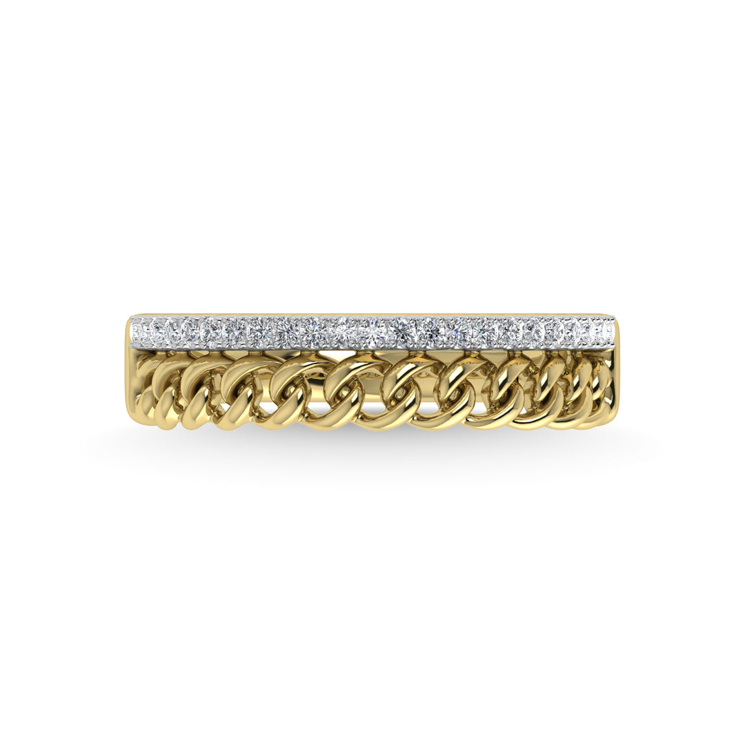 14K Yellow Gold Diamond 1/8 Ct.Tw. Fashion Ring