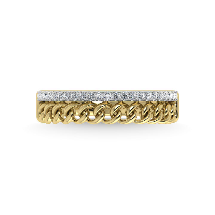 14K Yellow Gold Diamond 1/8 Ct.Tw. Fashion Ring