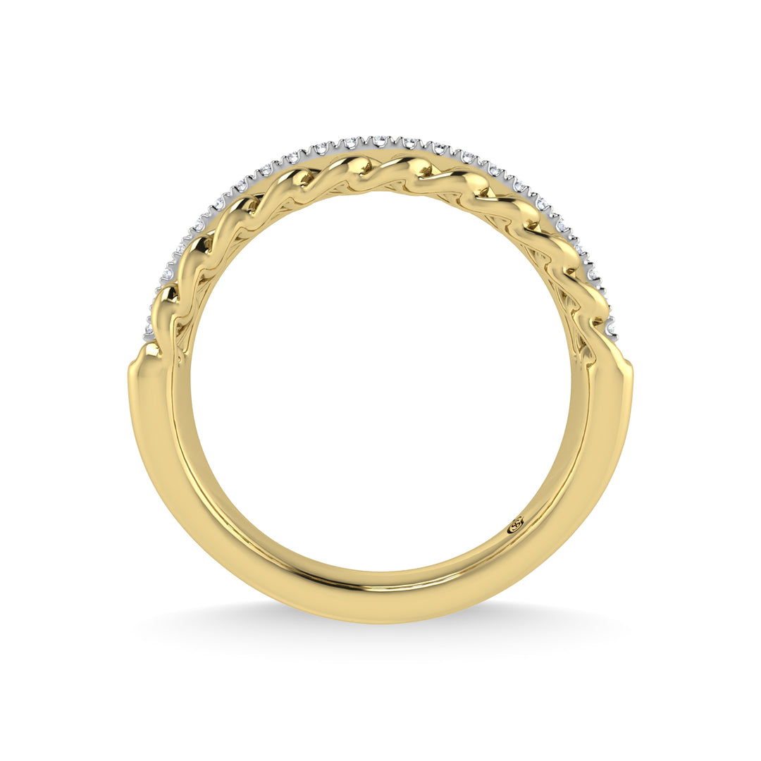 14K Yellow Gold Diamond 1/8 Ct.Tw. Fashion Ring