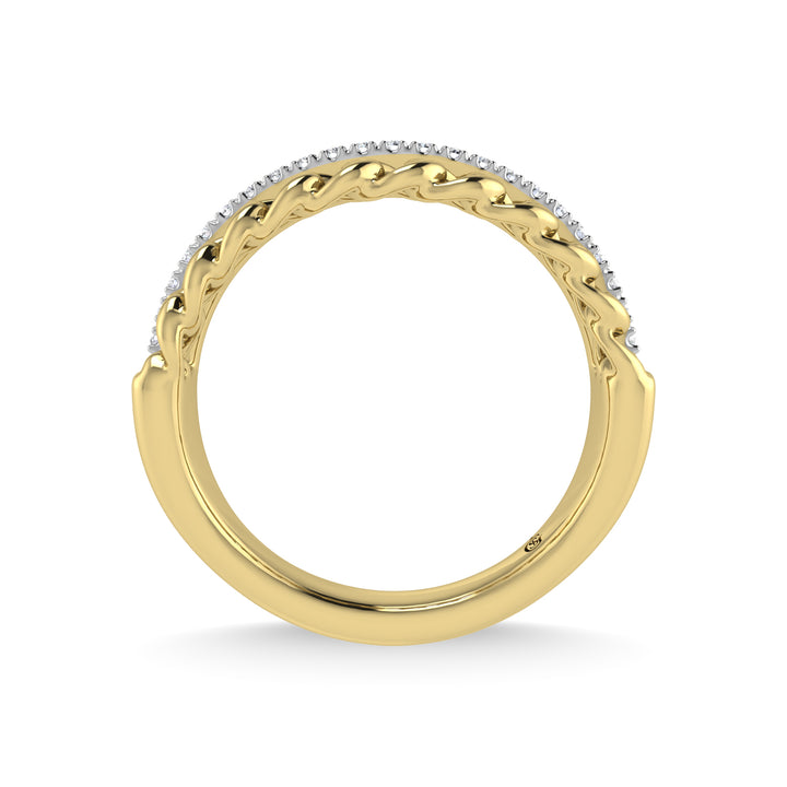 14K Yellow Gold Diamond 1/8 Ct.Tw. Fashion Ring